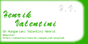 henrik valentini business card